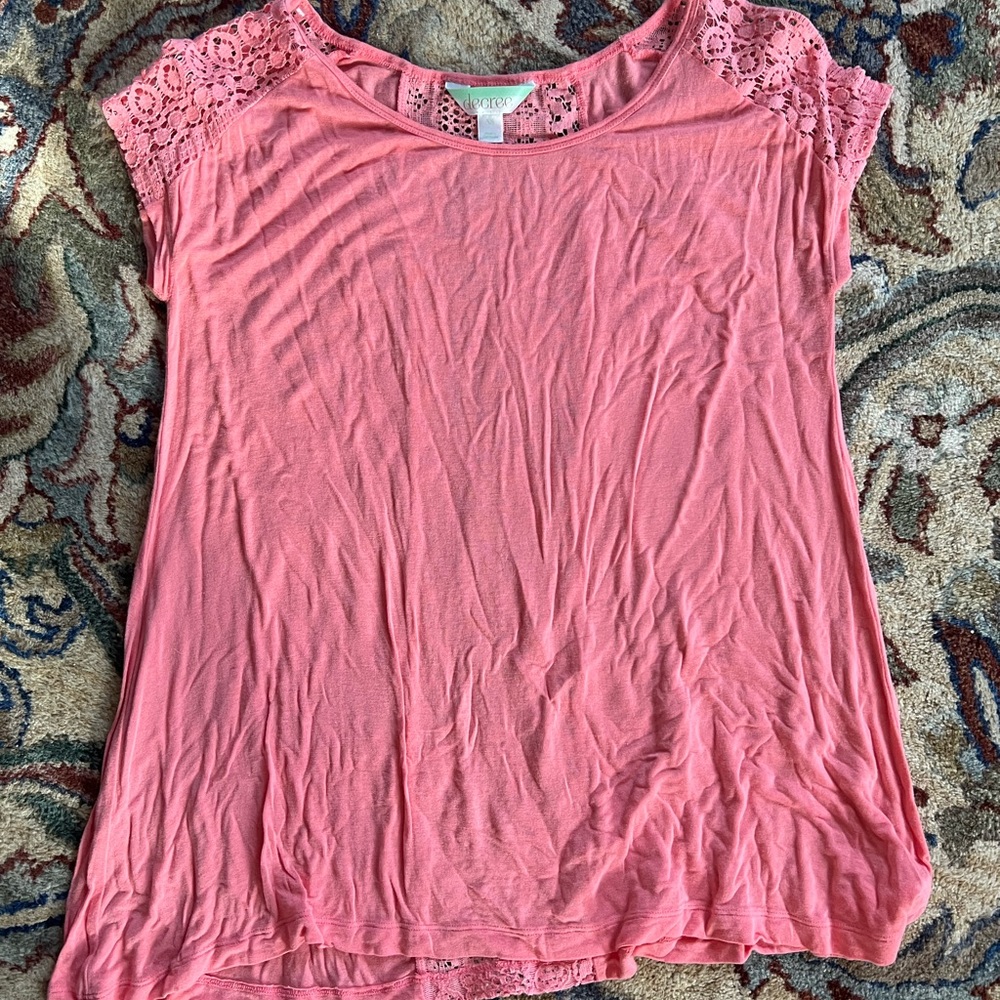XS Pink Lace Blouse